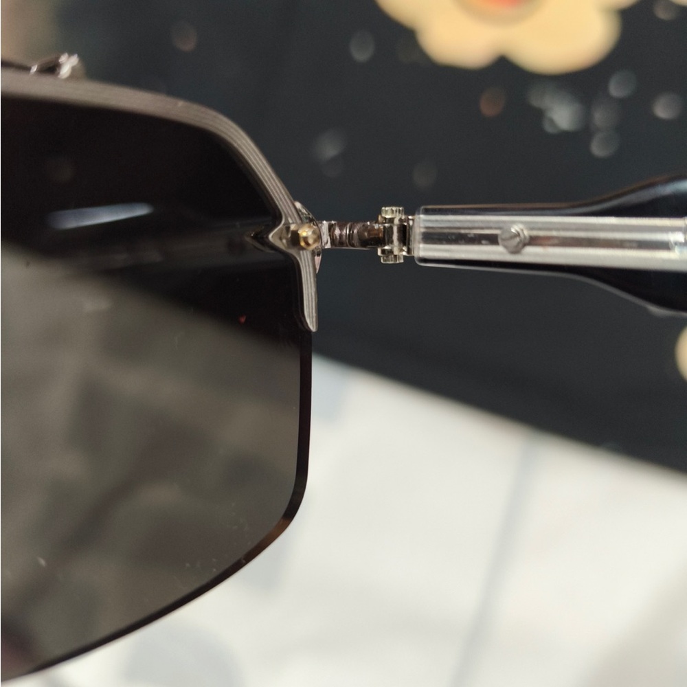 Jacques Marie Mage Men’s Sunglasses - Silver Frame with Black Lenses - Picture 11 of 12